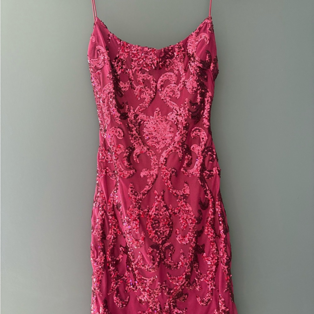 B Darlin Pink Sequin Mini Dress